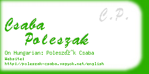 csaba poleszak business card